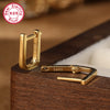 Wholesale Square Ear Buckle Earrings S925 Sterling Silver Electroplated For Women Fashion Geometric Design