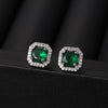 Wholesale Square Earrings Copper Inlaid Zircon Geometric Allmatching Women's