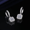 Wholesale Square Earrings For Women Copper Inlaid Zircon Geometric Style