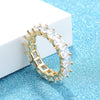Wholesale Square Fashion Simple Geometric Copper Ring With Electroplating For Unisex