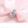 Wholesale Square Four Claw Full Diamond Drop Shape Copper Water Wave Chain Women's Fashion Clavicle Chain Necklace Jewelry