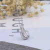 Wholesale Square Four Claw Full Diamond Drop Shape Copper Water Wave Chain Women's Fashion Clavicle Chain Necklace Jewelry