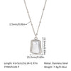 Wholesale Square Geometric Bead Chain Clavicle Chain With Titanium Steel Pendant Retro Minimalist Design Pvd Vacuum Real Gold Electroplating For Women And Men