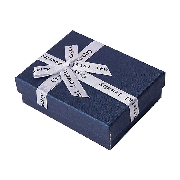 Wholesale Square Jewelry Box For Ring Pendant Earrings Storage Made Of Paper And Cardboard With Solid Color Pattern