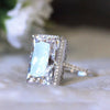 Wholesale Square Korean Style Ring Copper Inlaid Zircon Geometric Design For Women