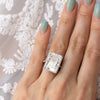Wholesale Square Korean Style Ring Copper Inlaid Zircon Geometric Design For Women