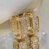 Wholesale Square Light Luxury Earrings Copper Inlaid Zircon Simple Geometric Design Unisex