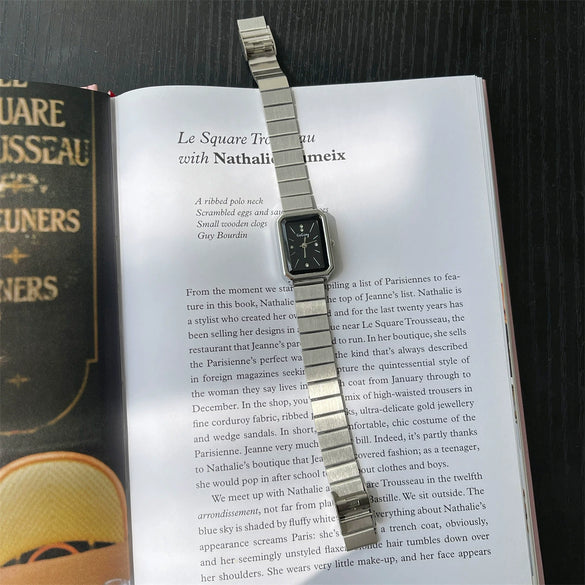 Wholesale Square Metal Quartz Watch With Simple Texture For Female Students High End Sense Cold Niche Ins Style