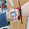 Wholesale Square Multifunctional Sports Electronic Watch For Women And Junior High School Students Plastic Mirror Silicone Strap Rubber Case Stainless Steel Clasp