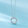 Wholesale Square Necklace 925 Sterling Silver Geometric 14K Gold Plated