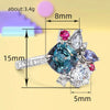 Wholesale Square Princess Ring Copper Inlaid Multicolor Gem And Zircon For Women