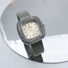 Wholesale Square Quartz Watch With Starry Diamond Mesh Strap Alloy Case Stainless Steel Strap Light Luxury Leisure Style