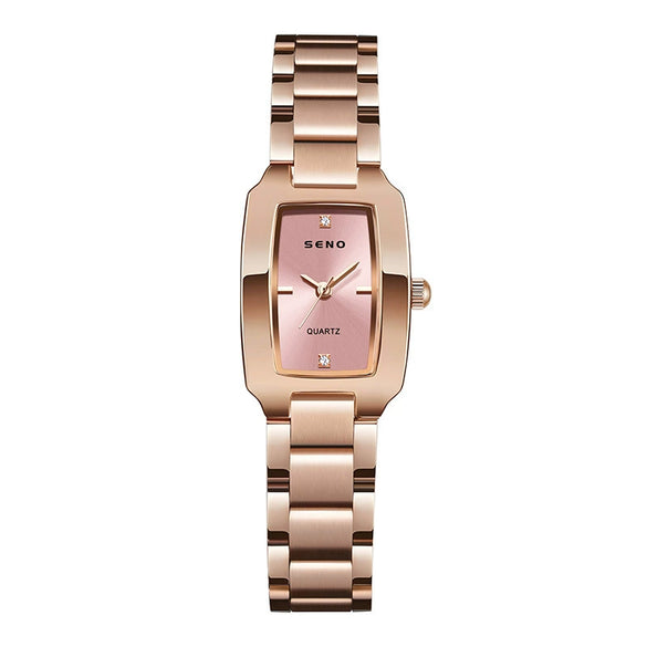 Wholesale Square Rectangle Fashion Waterproof Quartz Women Watch Made Of Alloy And Mineral Strengthened Glass Mirror