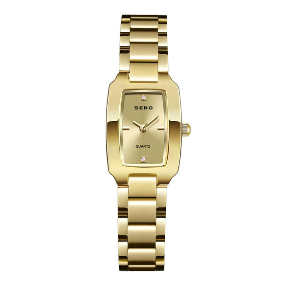 Wholesale Square Rectangle Fashion Waterproof Quartz Women Watch Made Of Alloy And Mineral Strengthened Glass Mirror