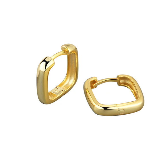 Wholesale Square S925 Sterling Silver Geometric Electroplated Earrings For Women