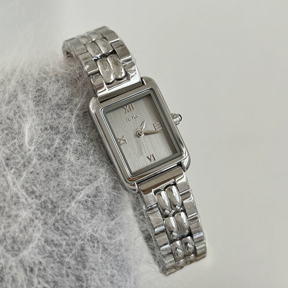 Wholesale Square Scale Gold Steel Band Quartz Watch For Women Retro High End Casual Style