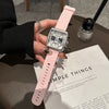 Wholesale Square Silicone Alloy Quartz Watch Leisure Style Suitable For Couples