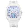 Wholesale Square Silicone Student Watch With Cute Cartoon Design And Luminous Feature
