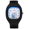 Wholesale Square Silicone Student Watch With Cute Cartoon Design And Luminous Feature