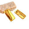 Wholesale Square Stainless Steel 18K Gold Plated Electroplated Geometric Earrings For Women