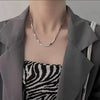 Wholesale Square Titanium Steel Metal Mesh Snake Bone Chain Necklace For Women With Geometric Design And Electroplating