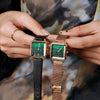 Wholesale Square Women's Watch Alloy Case Pu Leather And Alloy Steel Strap Rose Gold Buckle Fashion Style