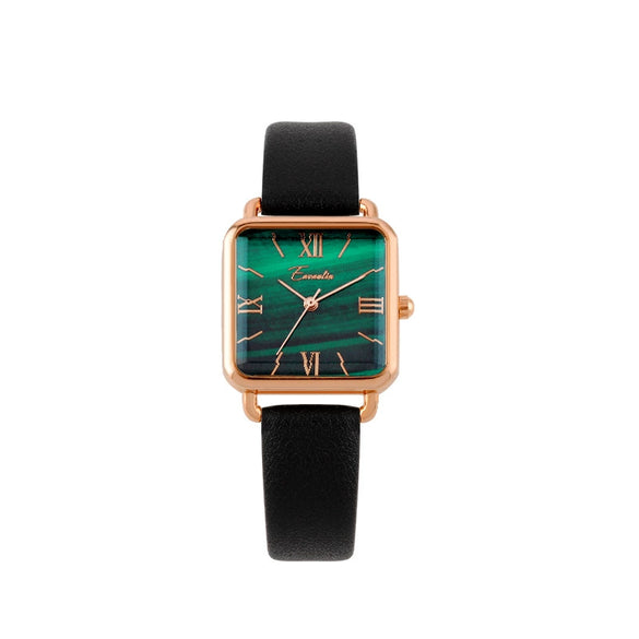 Wholesale Square Women's Watch Alloy Case Pu Leather And Alloy Steel Strap Rose Gold Buckle Fashion Style