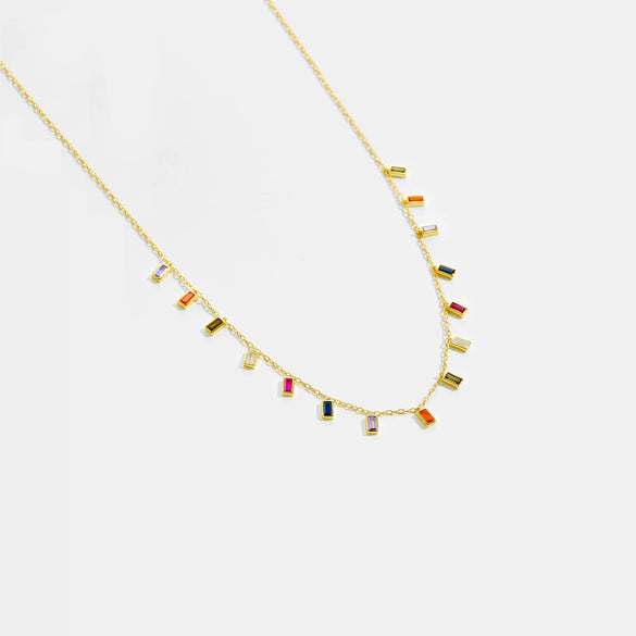 Wholesale Square Zircon Decorative Chain Electroplated 925 Silver Clavicle Chain For Women With French Retro Niche Design Light Luxury High End Style