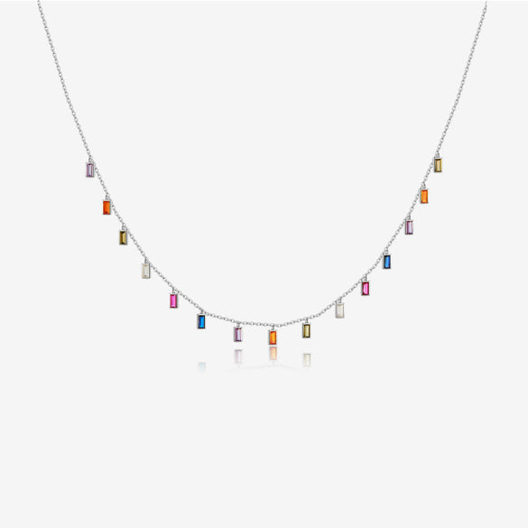 Wholesale Square Zircon Decorative Chain Electroplated 925 Silver Clavicle Chain For Women With French Retro Niche Design Light Luxury High End Style