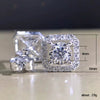 Wholesale Square Zircon Earrings Copper Geometric Style
