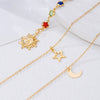 Wholesale Stackable Clavicle Necklace With Flowershaped Diamondencrusted Cross Pendant Electroplated Alloy And Zinc Alloy For Women