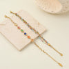 Wholesale Stackable Colorful Geometric Stainless Steel 18K Electroplated Bracelets For Women