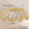 Wholesale Stackable Copper Real Gold Plated Geometric Bead Bracelet Set Unisex