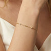 Wholesale Stackable Doublelayer Small Square Bead Bracelet For Women Stainless Steel Geometric Vacuum Plated
