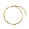 Wholesale Stackable Doublelayer Small Square Bead Bracelet For Women Stainless Steel Geometric Vacuum Plated