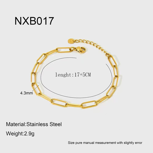 Wholesale Stackable Geometric Cross Chain Jewelry Set Stainless Steel 18K Gold Plated For Women Unisex