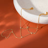 Wholesale Stackable Geometric Diamond Encrusted 18K Gold Plated Stainless Steel Women's Wrist Chain Bracelet Jewelry