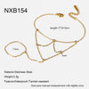 Wholesale Stackable Geometric Diamond Encrusted 18K Gold Plated Stainless Steel Women's Wrist Chain Bracelet Jewelry