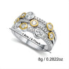 Wholesale Stackable Geometric Line Zircon Inlay Electroplated Copper Ring Unisex Fashion Accessories