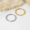Wholesale Stackable Geometric Stainless Steel 18K Gold Plated Ring For Women