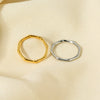 Wholesale Stackable Geometric Stainless Steel 18K Gold Plated Ring For Women