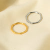 Wholesale Stackable Geometric Stainless Steel 18K Gold Plated Ring For Women