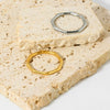Wholesale Stackable Geometric Stainless Steel 18K Gold Plated Ring For Women