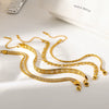 Wholesale Stackable Geometric Stainless Steel Women's Bracelet With Diamonds And Zircon Vacuum Plated