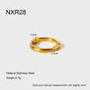 Wholesale Stackable 18K Gold Plated Stainless Steel Wave Ring For Women And Men