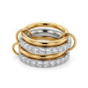 Wholesale Stackable Ring Set With Cross Design 18K Gold Texture Titanium Steel Geometric Electroplated For Couples