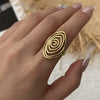 Wholesale Stackable Stainless Steel Geometric Electroplated Line Ring For Unisex