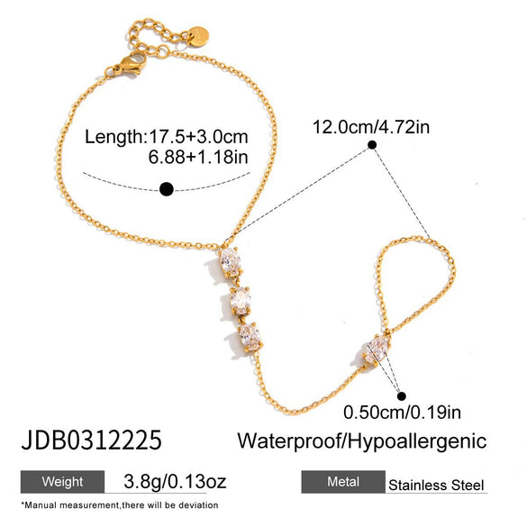 Wholesale Stackable Stainless Steel Geometric Electroplated Women's Bracelet