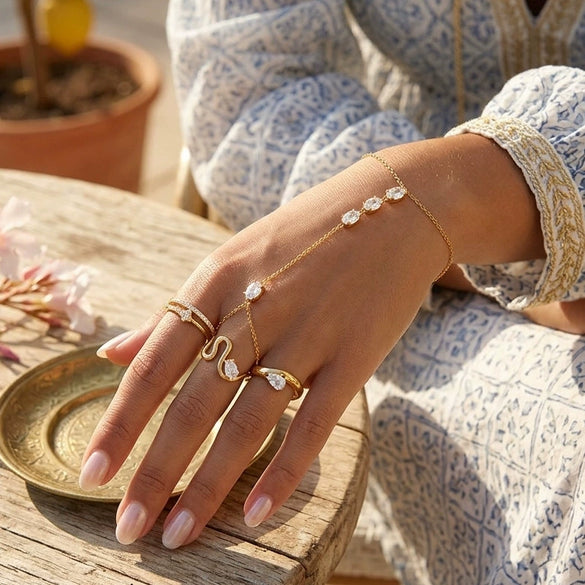 Wholesale Stackable Stainless Steel Geometric Electroplated Women's Bracelet