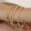 Wholesale Stackable Stainless Steel Rhinestone Bracelets Electroplated Geometric Accessories For Women